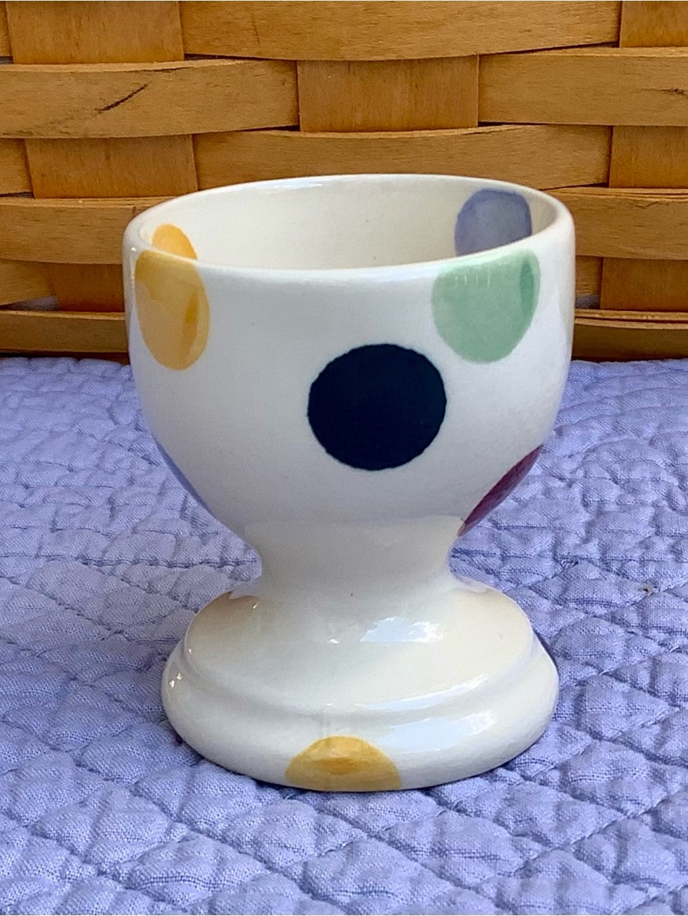 Emma Bridgewater Pottery Polka Dot Egg Cup Mint Condition